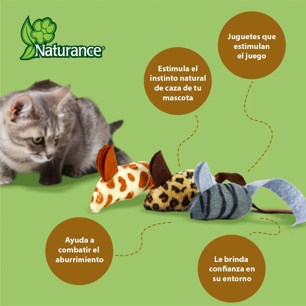 Ratones de juguete para gatos (3 piezas)