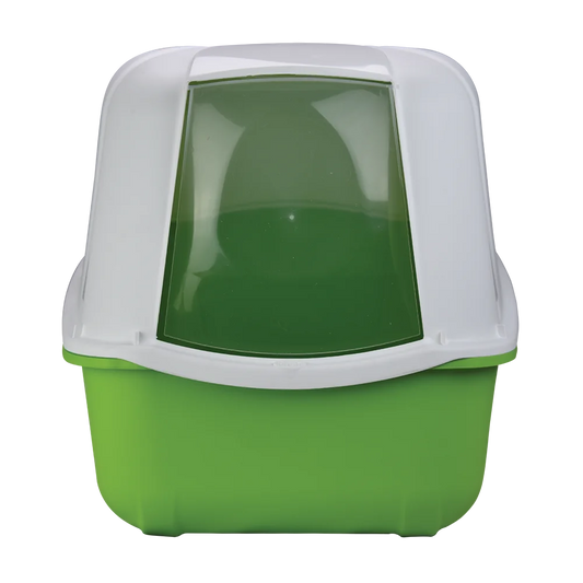 Arenero con puerta para gatos