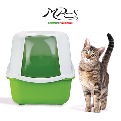 Arenero con puerta para gatos